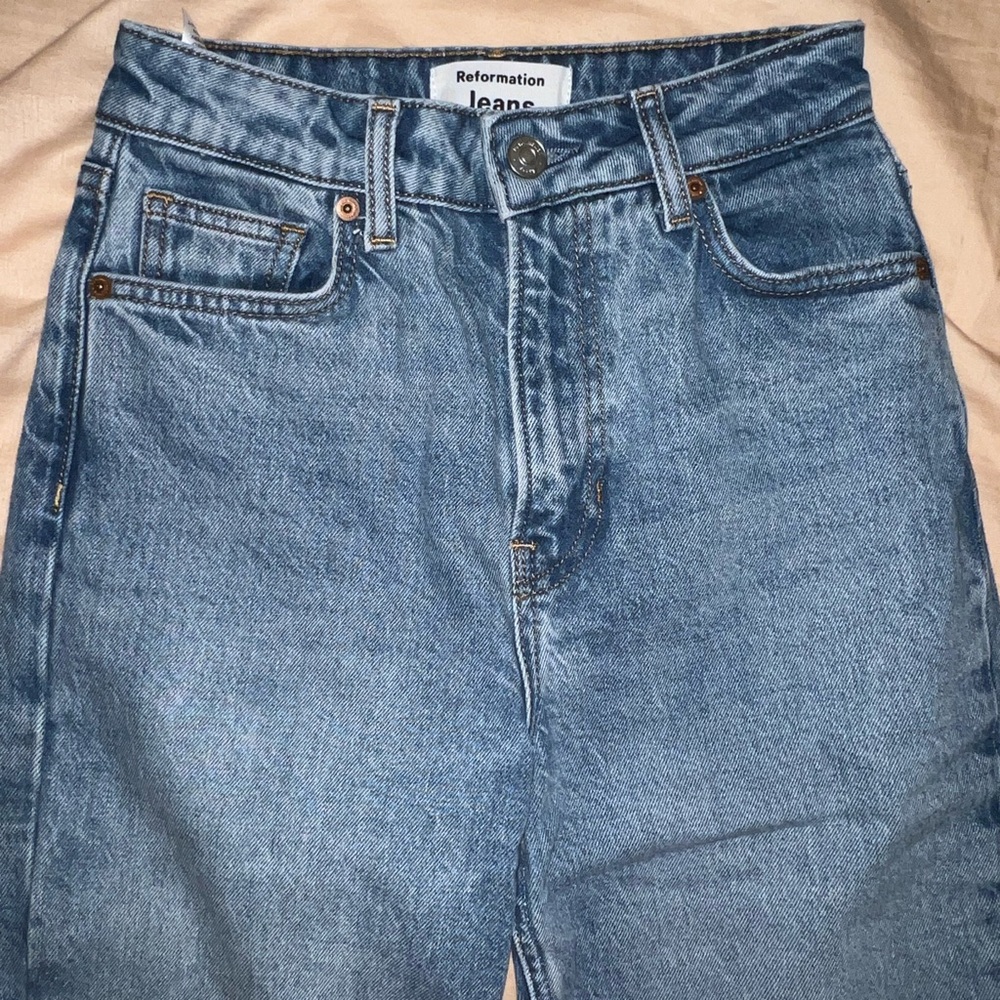 Reformation High-Rise Blue Denim Jeans